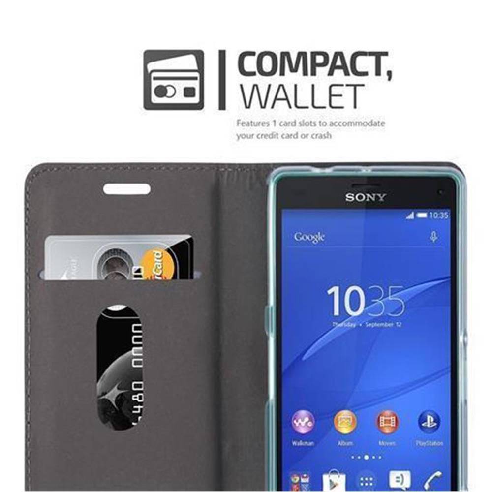 Cadorabo Hülle für Sony Xperia Z3 COMPACT Schutzhülle in Blau Handy Hülle Etui Book Case Cover