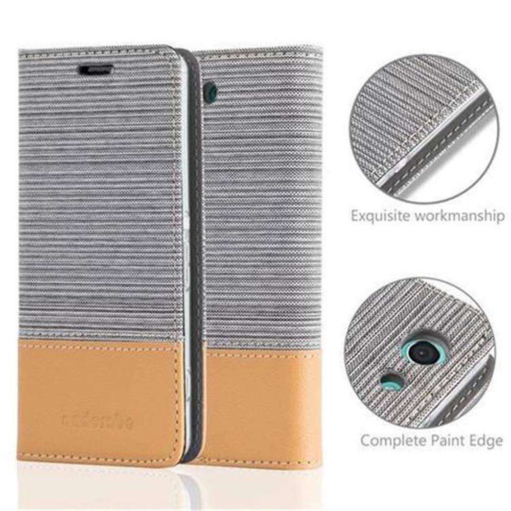 Cadorabo Hülle für Sony Xperia Z3 COMPACT Schutzhülle in Grau Handy Hülle Etui Book Case Cover