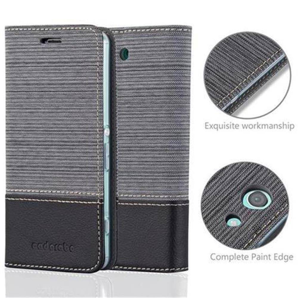 Cadorabo Hülle für Sony Xperia Z3 COMPACT Schutzhülle in Grau Handy Hülle Etui Book Case Cover