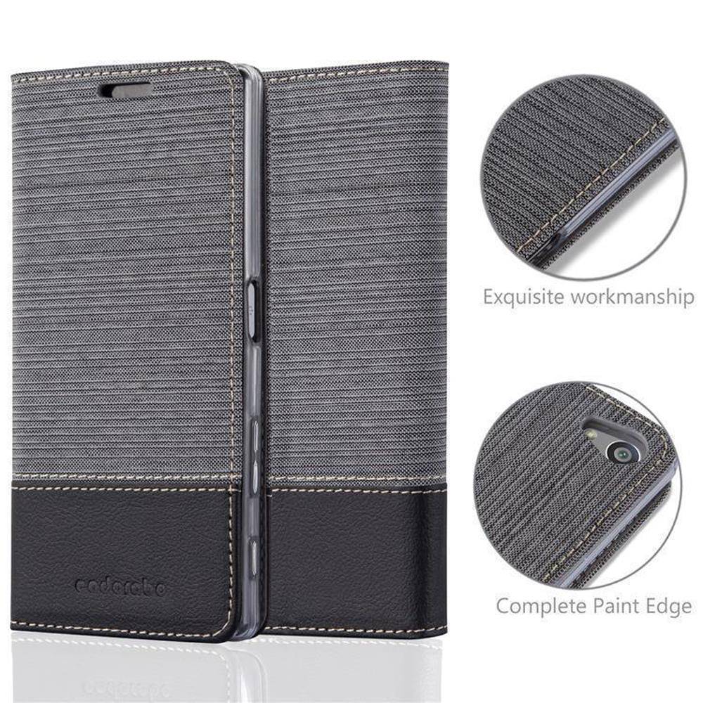 Cadorabo Hülle für Sony Xperia Z5 Schutzhülle in Grau Handy Hülle Etui Book Case Cover