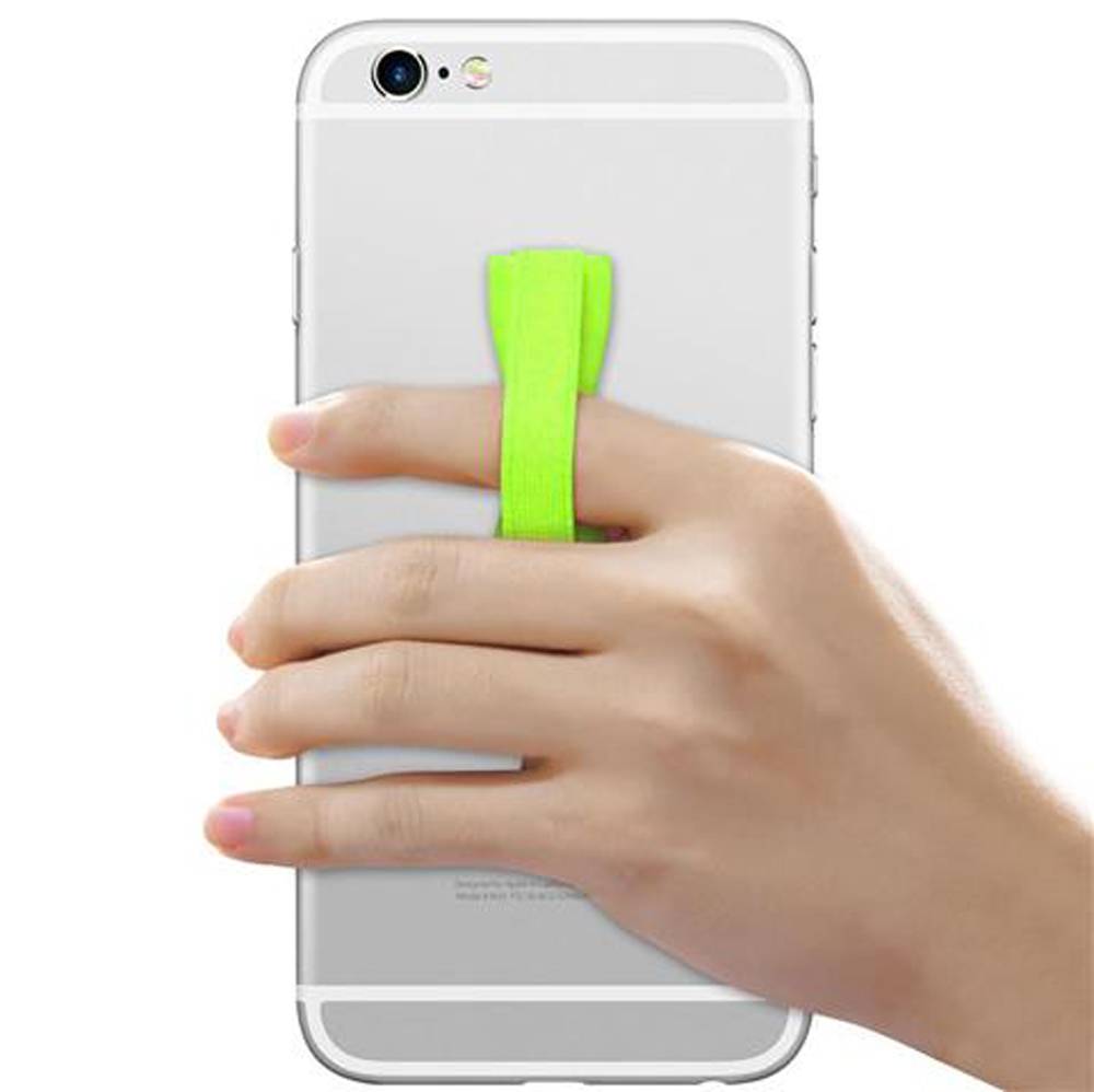 Cadorabo Finger-Halterung Sling Grip für Smartphone / Tablet / iPod / eReader Griff Henkel Sling Schlaufe Riemen in GRÜN