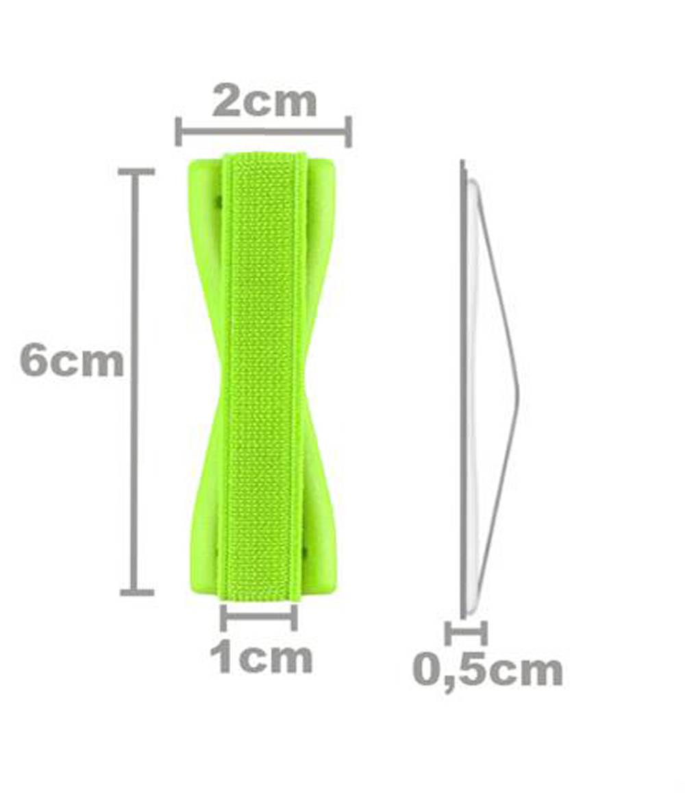 Cadorabo Finger-Halterung Sling Grip für Smartphone / Tablet / iPod / eReader Griff Henkel Sling Schlaufe Riemen in GRÜN