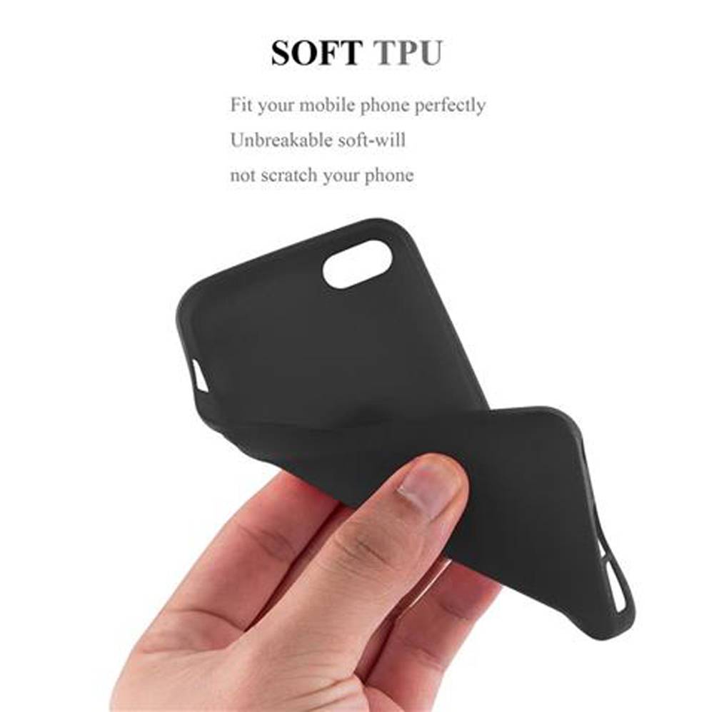 Cadorabo Schutzhülle für Apple iPhone 5 / 5S / SE 2016 Hülle in Schwarz Handyhülle TPU Etui Cover Case