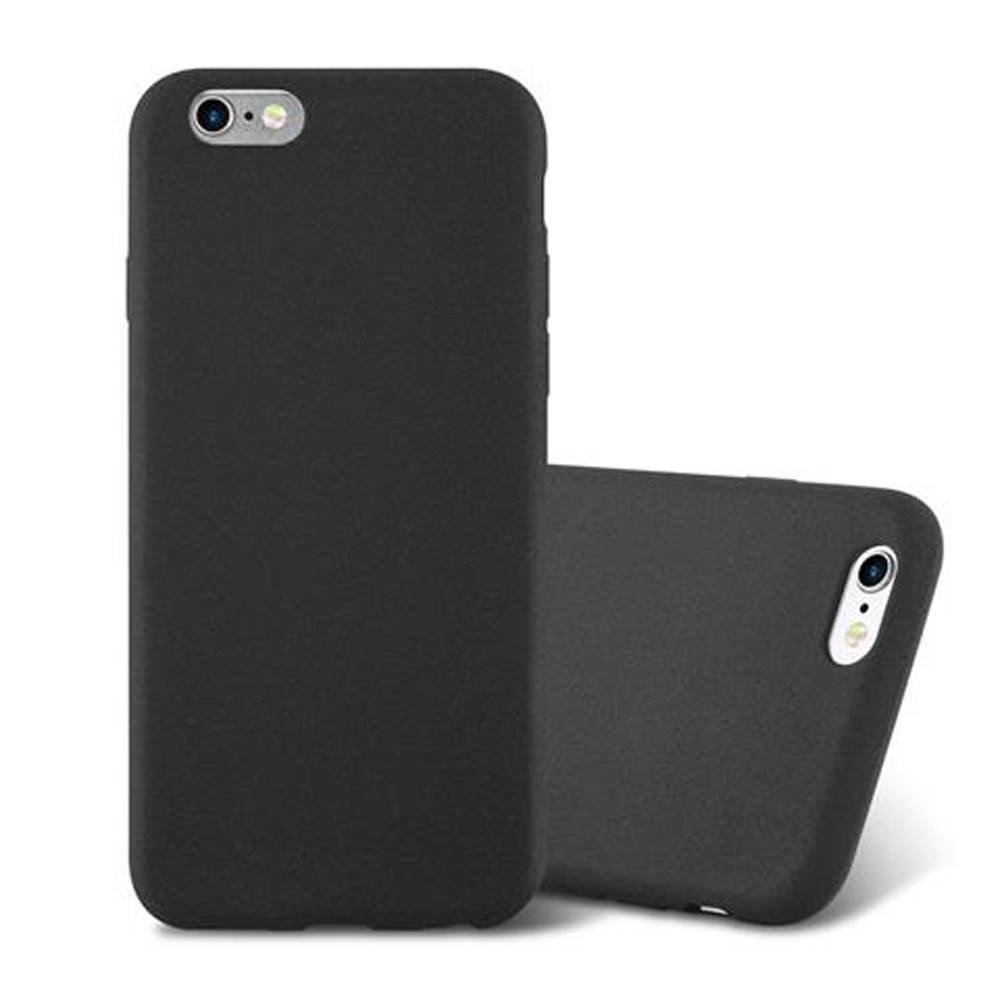 Cadorabo Schutzhülle für Apple iPhone 6 / 6S Hülle in Schwarz Handyhülle TPU Etui Cover Case