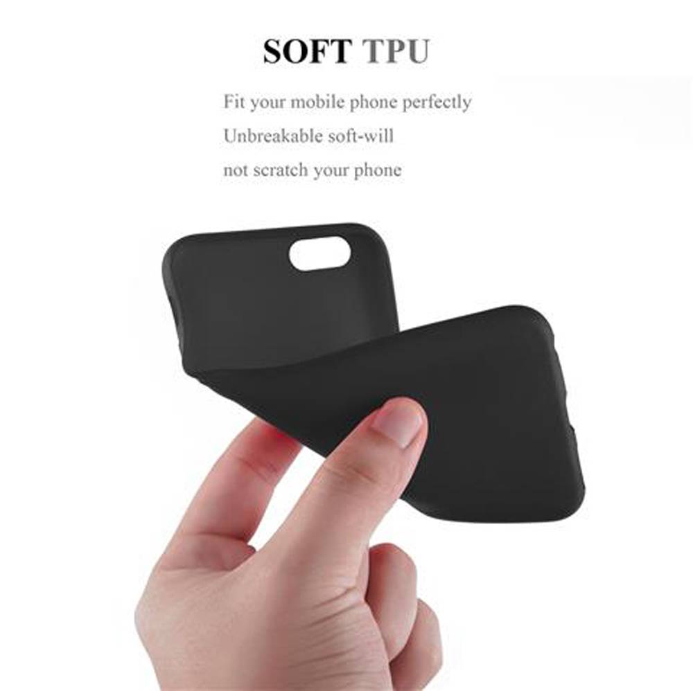 Cadorabo Schutzhülle für Apple iPhone 6 / 6S Hülle in Schwarz Handyhülle TPU Etui Cover Case