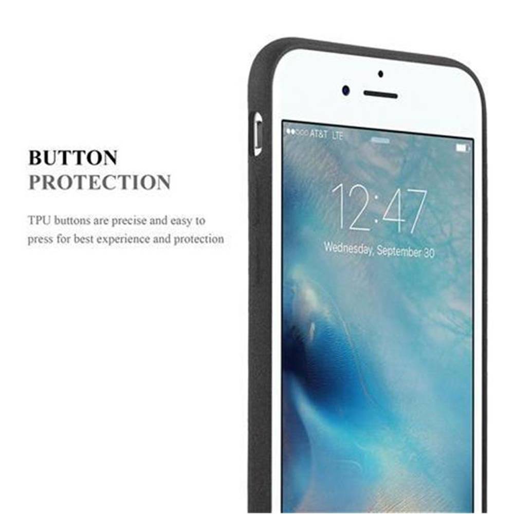 Cadorabo Schutzhülle für Apple iPhone 6 / 6S Hülle in Schwarz Handyhülle TPU Etui Cover Case