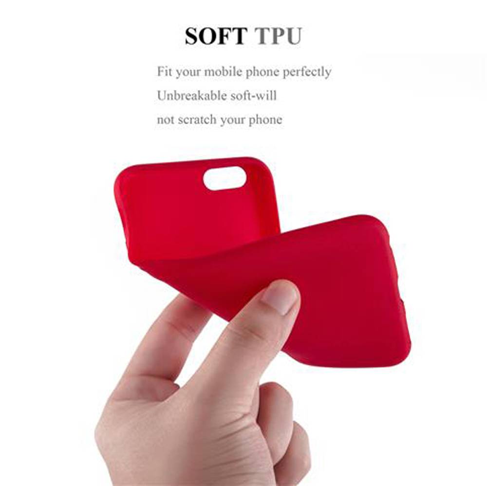 Cadorabo Schutzhülle für Apple iPhone 6 / 6S Hülle in Rot Handyhülle TPU Etui Cover Case