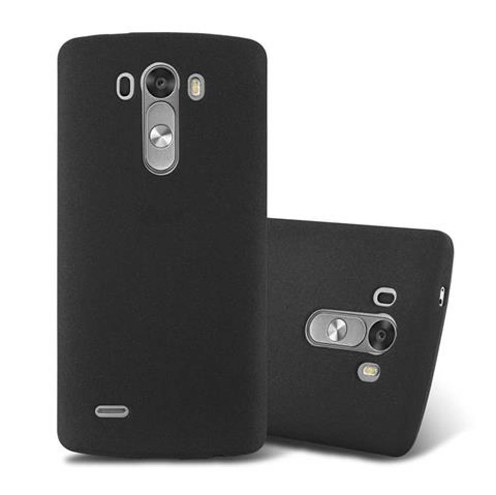 Cadorabo Schutzhülle für LG G3 Hülle in Schwarz Handyhülle TPU Etui Cover Case