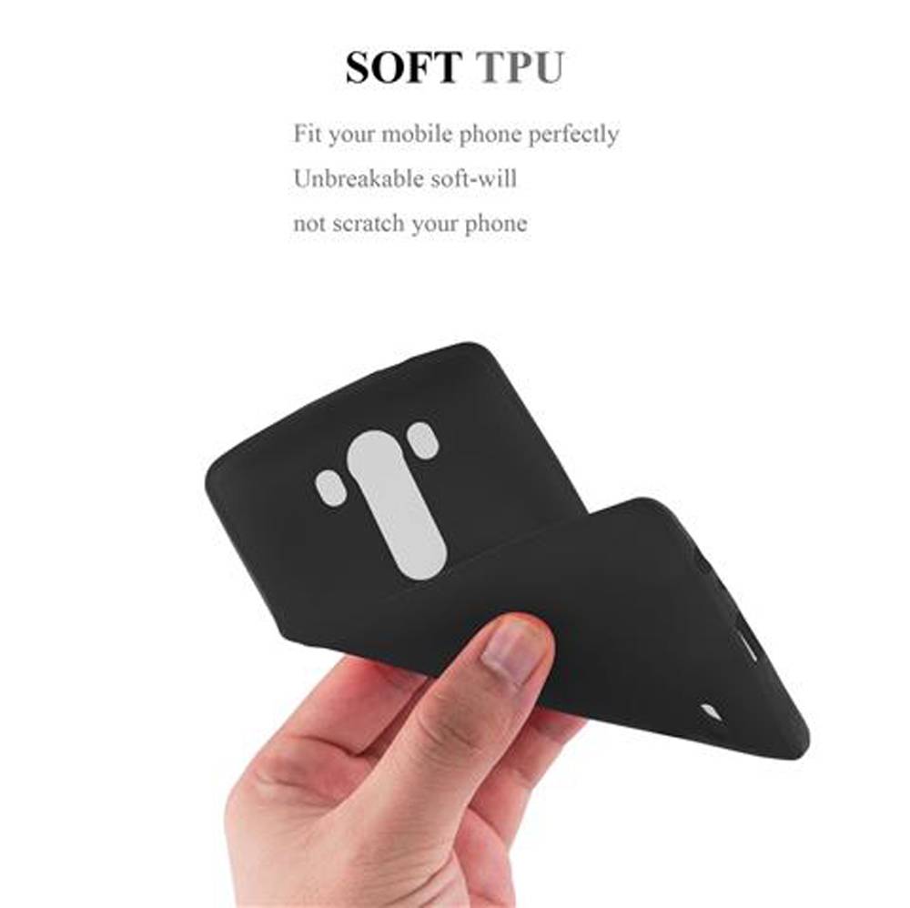 Cadorabo Schutzhülle für LG G3 Hülle in Schwarz Handyhülle TPU Etui Cover Case