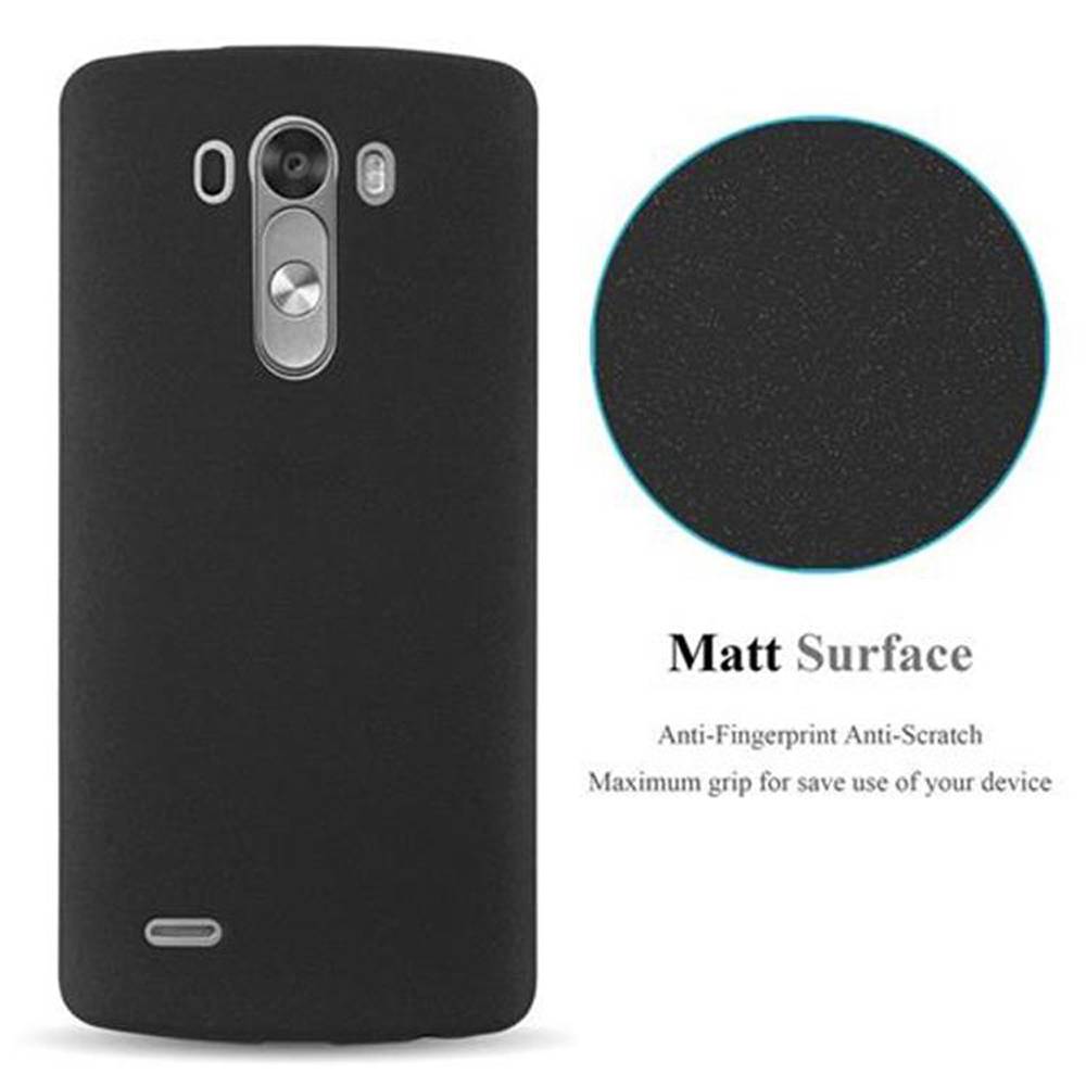Cadorabo Schutzhülle für LG G3 Hülle in Schwarz Handyhülle TPU Etui Cover Case