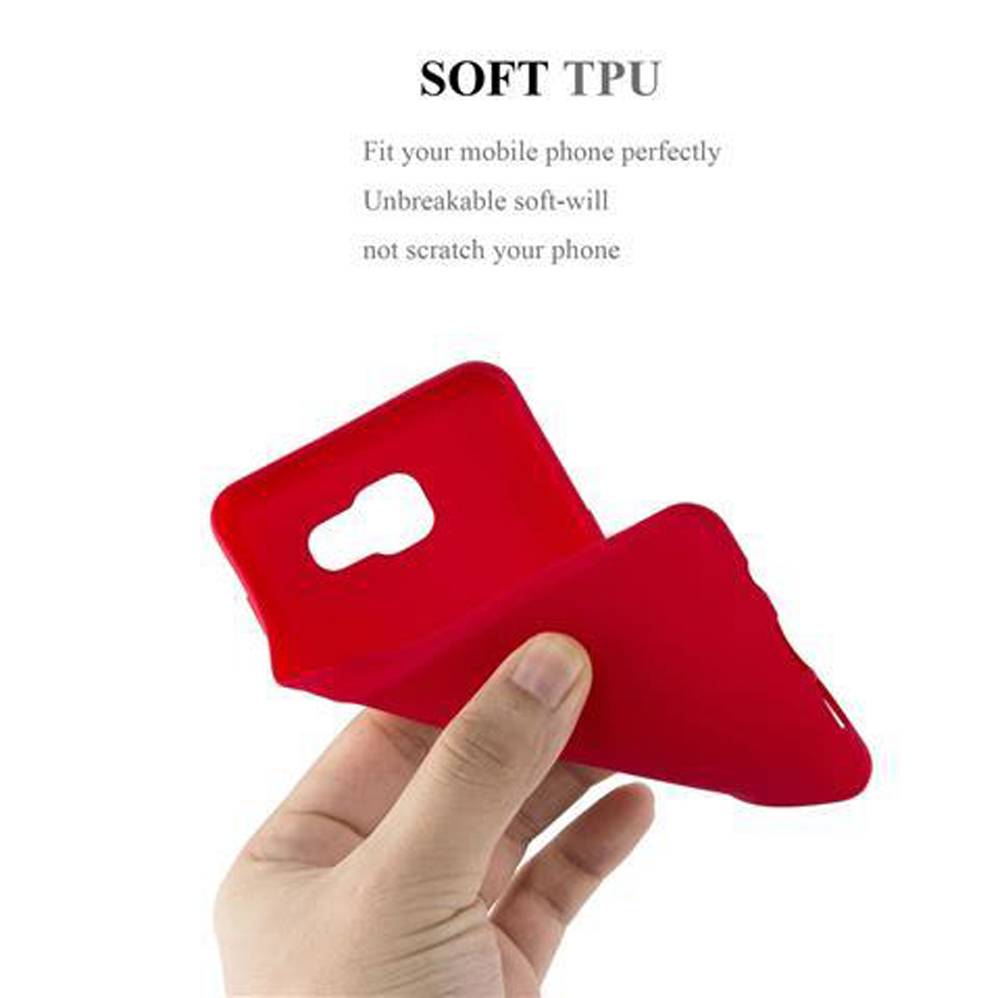 Cadorabo Schutzhülle für Samsung Galaxy A3 2016 Hülle in Rot Handyhülle TPU Etui Cover Case