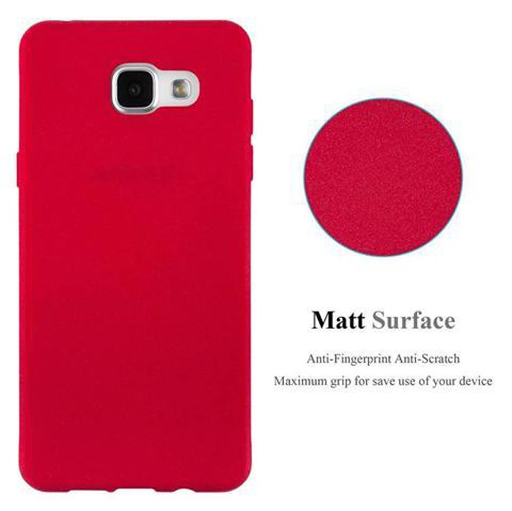 Cadorabo Schutzhülle für Samsung Galaxy A3 2016 Hülle in Rot Handyhülle TPU Etui Cover Case