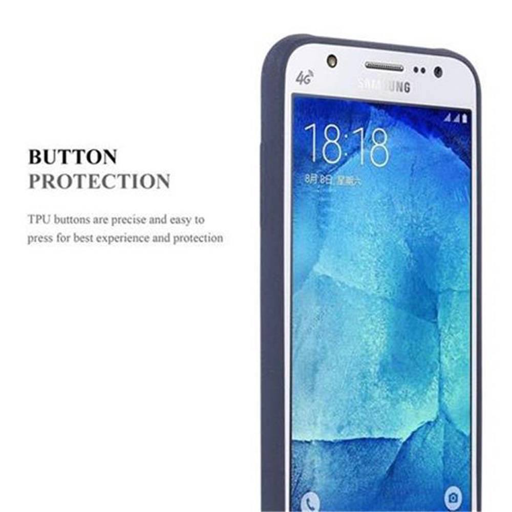 Cadorabo Schutzhülle für Samsung Galaxy J5 2015 Hülle in Blau Handyhülle TPU Etui Cover Case