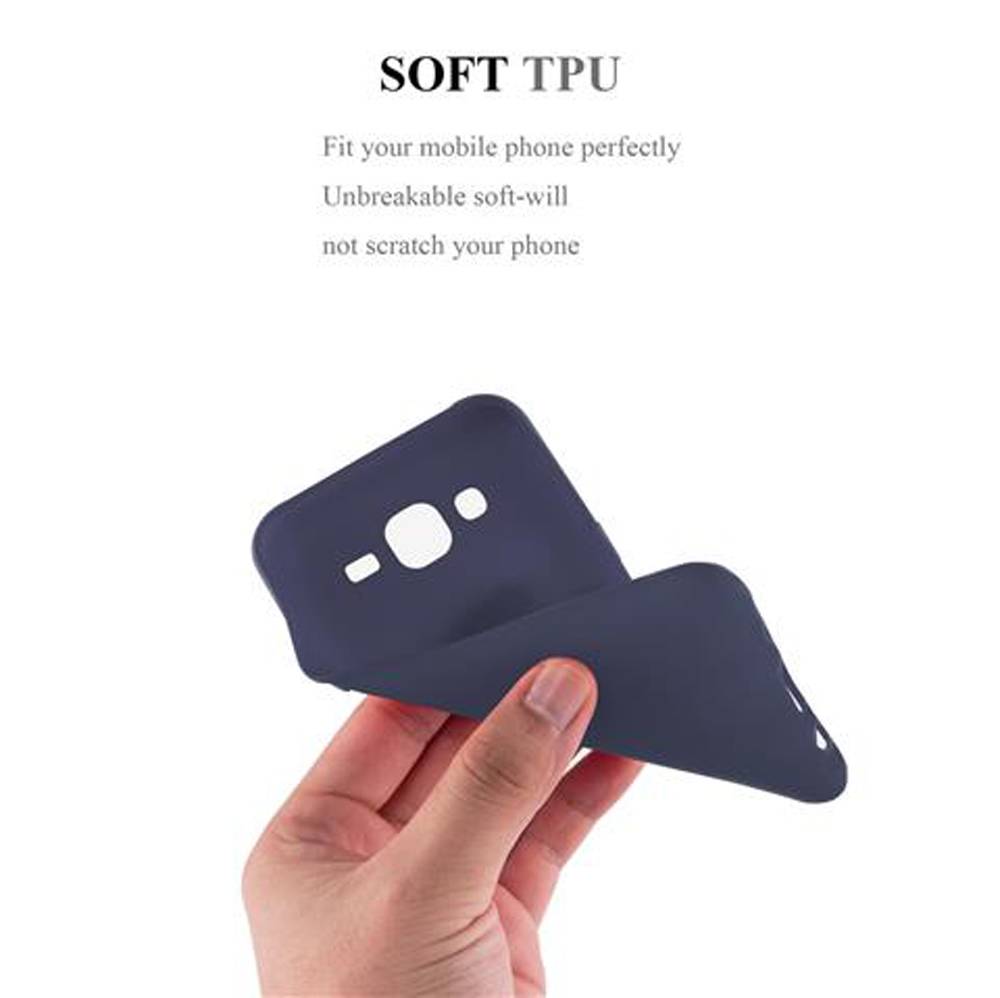 Cadorabo Schutzhülle für Samsung Galaxy J5 2015 Hülle in Blau Handyhülle TPU Etui Cover Case