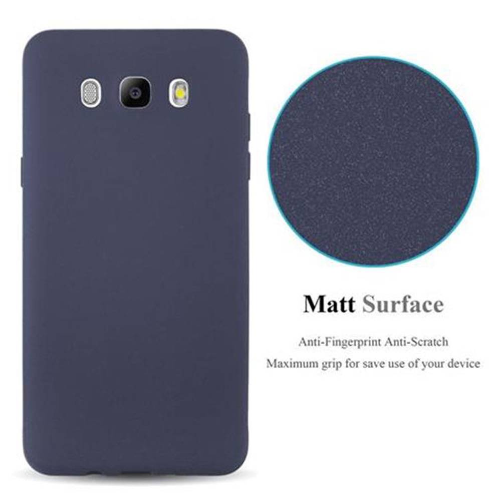 Cadorabo Schutzhülle für Samsung Galaxy J7 2016 Hülle in Blau Handyhülle TPU Etui Cover Case
