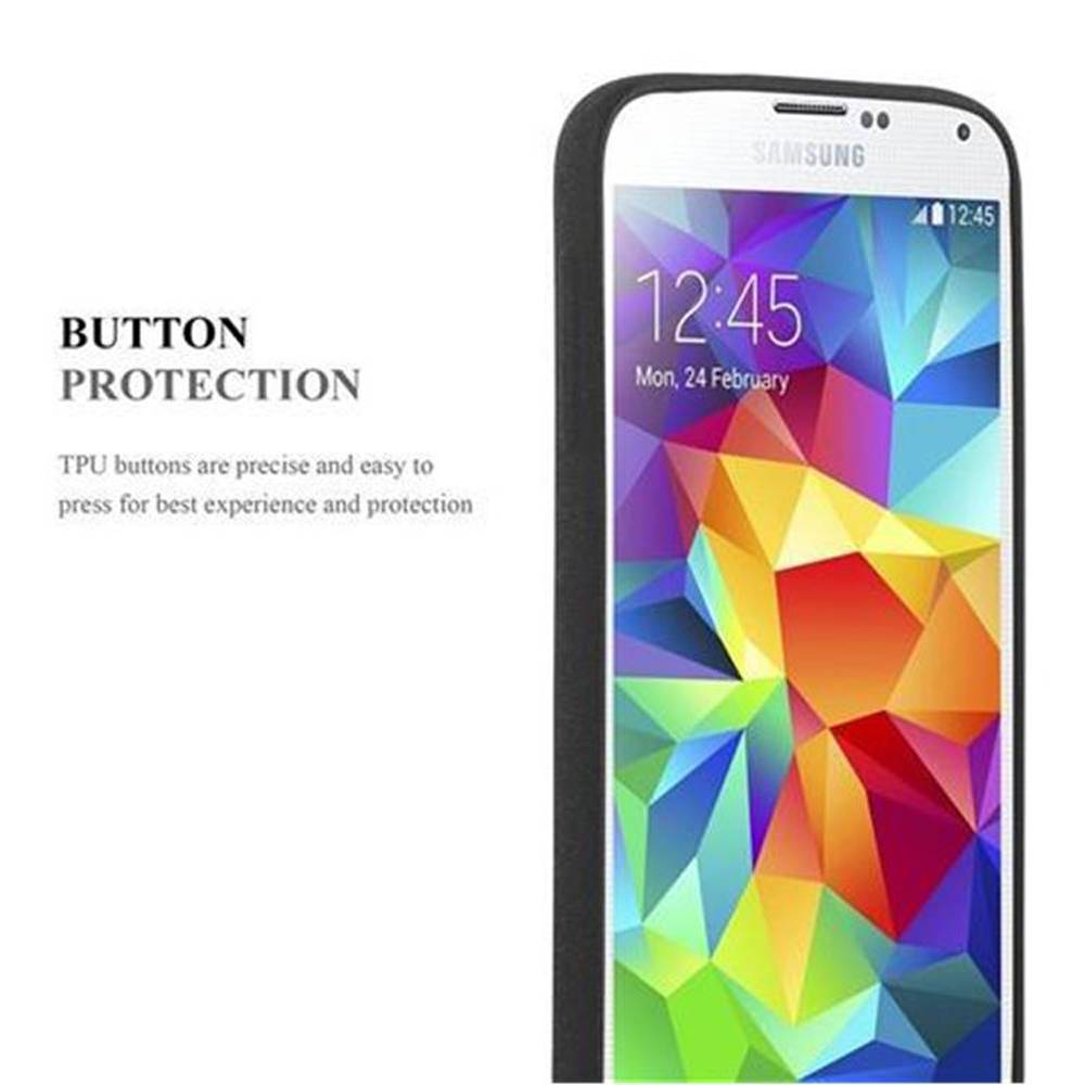 Cadorabo Schutzhülle für Samsung Galaxy S5 / S5 NEO Hülle in Schwarz Handyhülle TPU Etui Cover Case