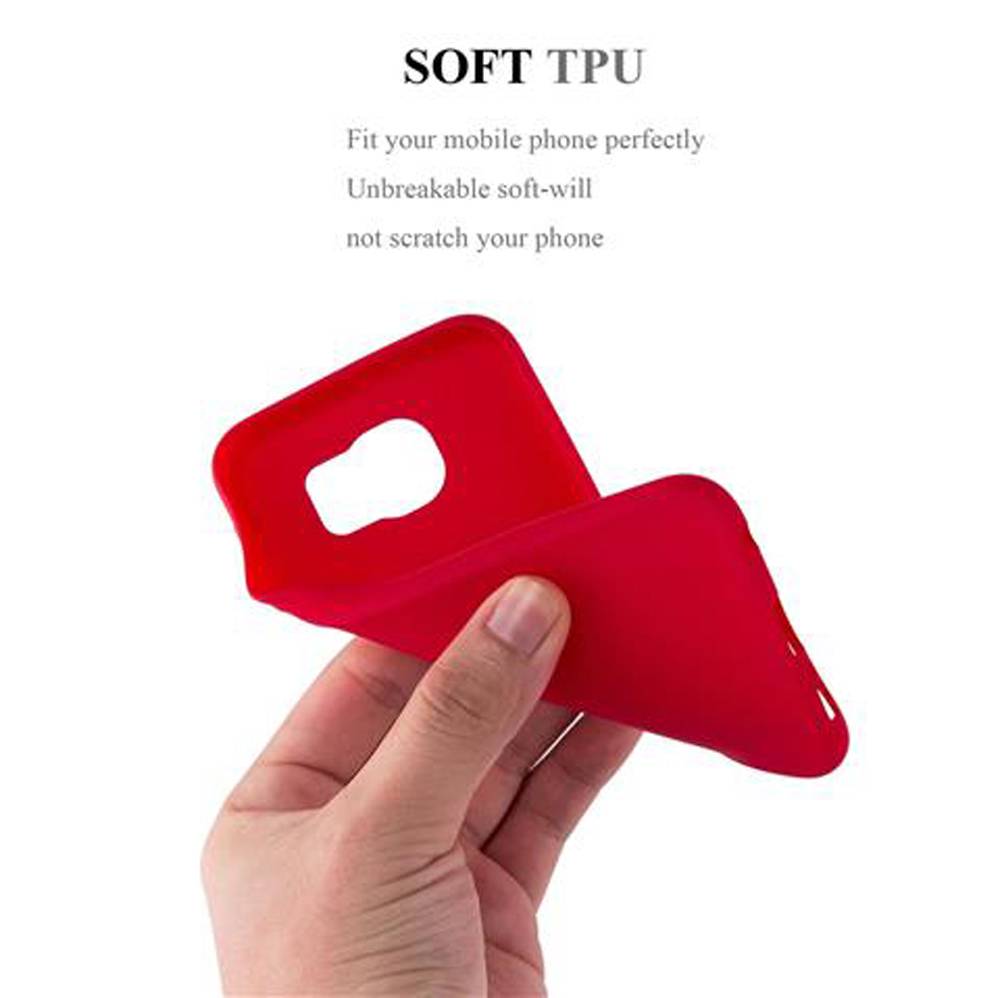 Cadorabo Schutzhülle für Samsung Galaxy S6 Hülle in Rot Handyhülle TPU Etui Cover Case