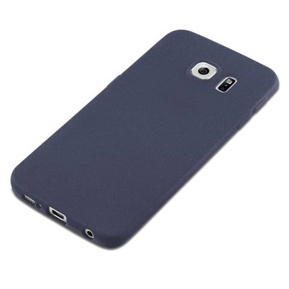 Cadorabo Schutzhülle für Samsung Galaxy S6 EDGE Hülle in Blau Handyhülle TPU Etui Cover Case