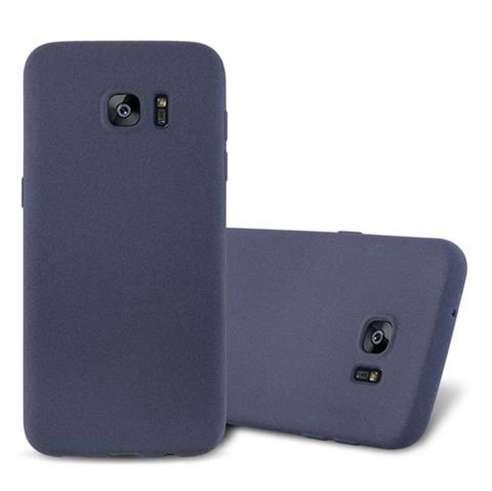 Cadorabo Schutzhülle für Samsung Galaxy S7 EDGE Hülle in Blau Handyhülle TPU Etui Cover Case