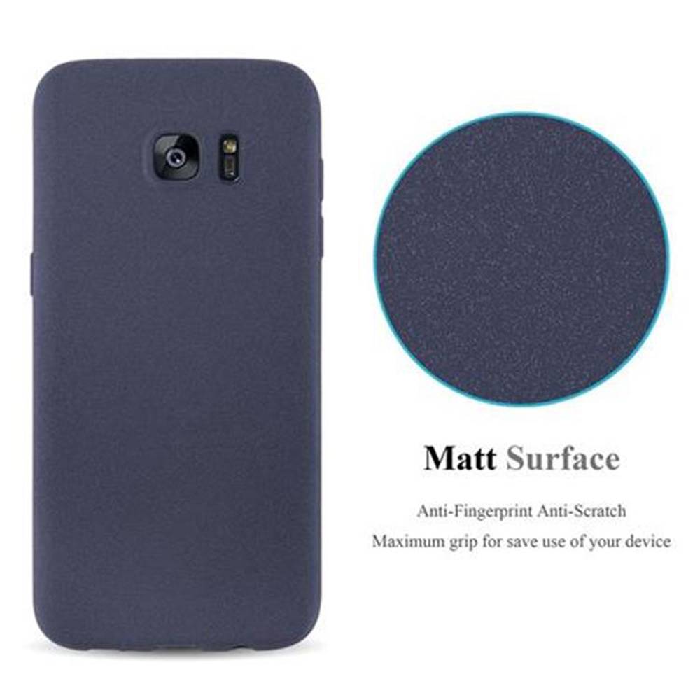 Cadorabo Schutzhülle für Samsung Galaxy S7 EDGE Hülle in Blau Handyhülle TPU Etui Cover Case