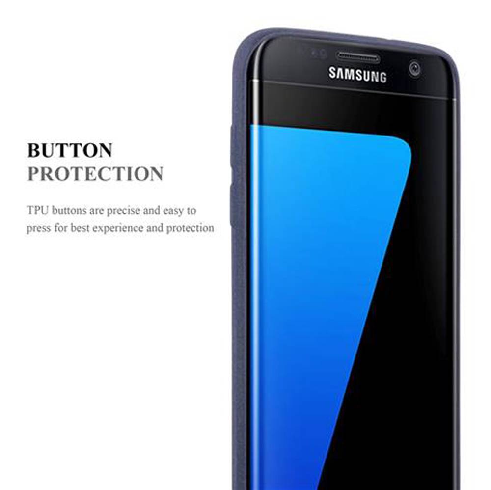 Cadorabo Schutzhülle für Samsung Galaxy S7 EDGE Hülle in Blau Handyhülle TPU Etui Cover Case