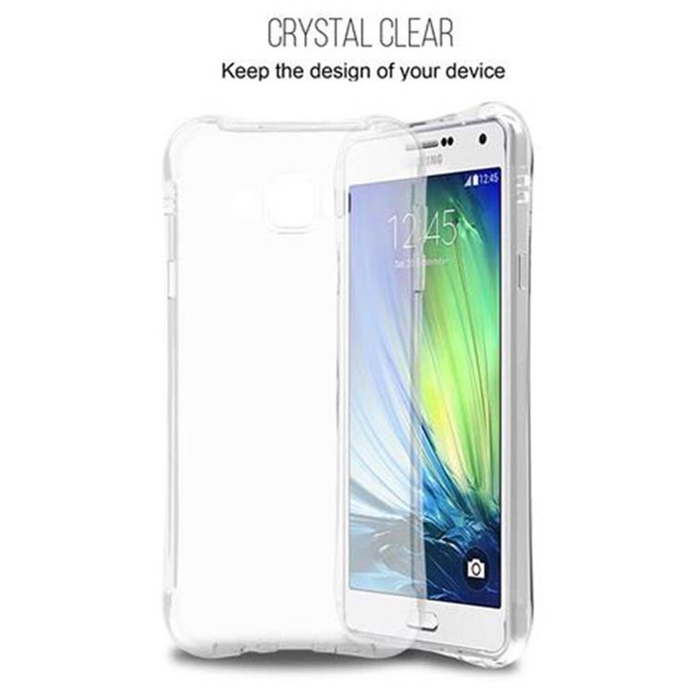 Cadorabo Schutzhülle für Samsung Galaxy A7 2015 in Weiß Etui Schutzhülle TPU Silikon Cover mit Schlaufe