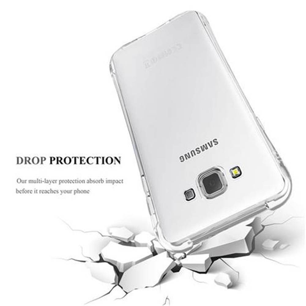 Cadorabo Schutzhülle für Samsung Galaxy A7 2015 in Weiß Etui Schutzhülle TPU Silikon Cover mit Schlaufe