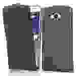 Cadorabo Hülle für Samsung Galaxy J7 2015 Schutzhülle in Schwarz Flip Handyhülle Case Cover Etui Kunstleder