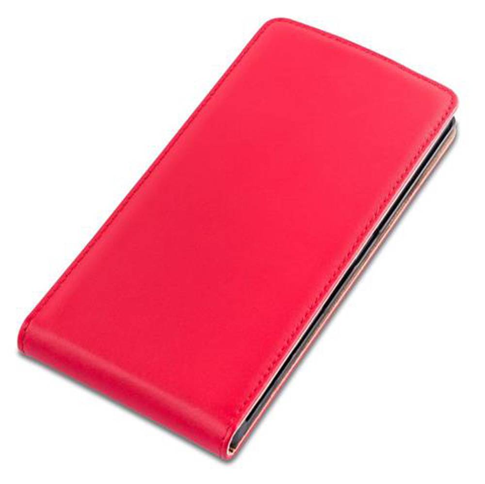 Cadorabo Hülle für Sony Xperia Z5 Schutzhülle in Rot Flip Handyhülle Case Cover Etui Kunstleder