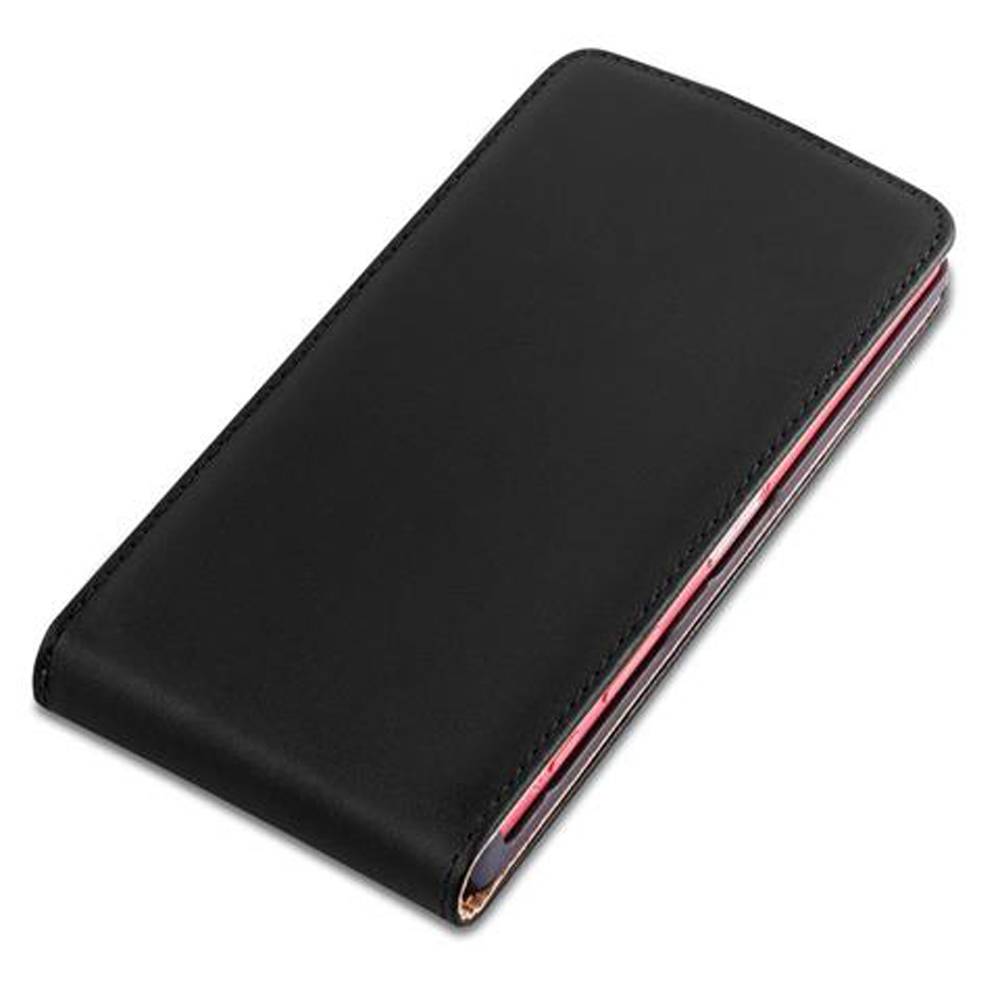 Cadorabo Hülle für Sony Xperia Z5 COMPACT Schutzhülle in Schwarz Flip Handyhülle Case Cover Etui Kunstleder