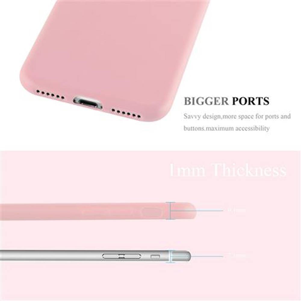 Cadorabo Hülle für Apple iPhone 7 / 7S / 8 / SE 2020 Schutzhülle in Rosa Handyhülle TPU Silikon Etui Case Cover
