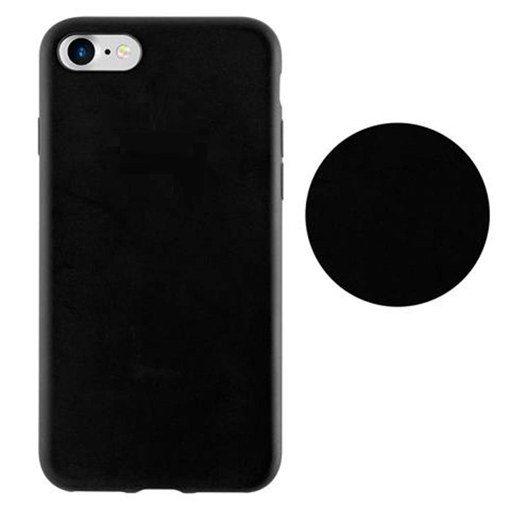 Cadorabo Hülle für Apple iPhone 7 / 7S / 8 / SE 2020 Schutzhülle in Schwarz Handyhülle TPU Silikon Etui Case Cover