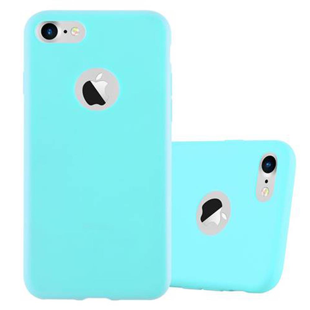 Cadorabo Hülle für Apple iPhone 7 / 7S / 8 / SE 2020 Schutzhülle in Blau Handyhülle TPU Silikon Etui Case Cover