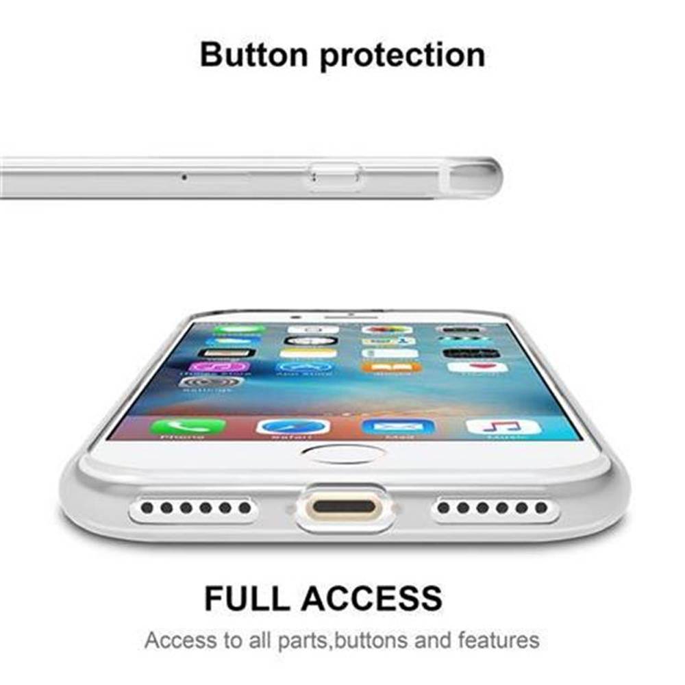 Cadorabo Hülle für Apple iPhone 7 / 7S / 8 / SE 2020 Schutz Hülle in Transparent Schutzhülle TPU Silikon Cover Etui Case