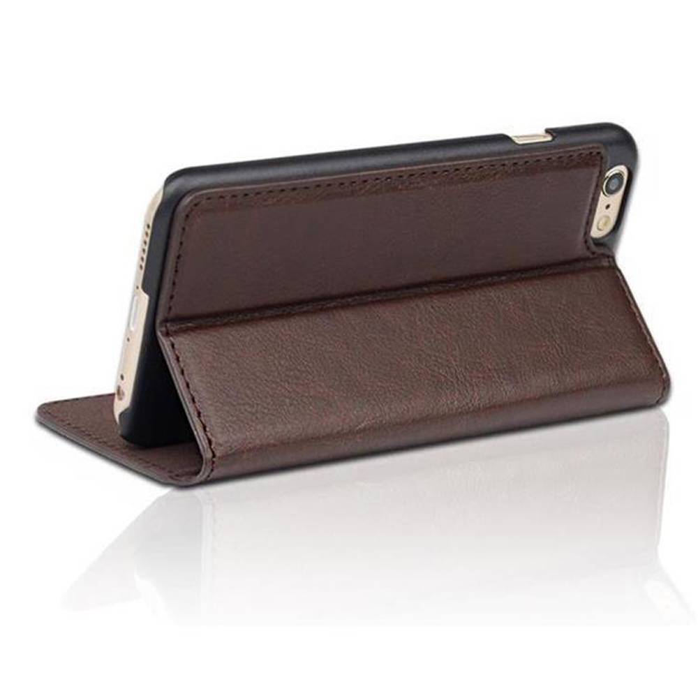 Cadorabo Schutzhülle für Apple iPhone 6 / 6S Hülle in Braun Case Handyhülle Schutzhülle Book Etui Cover