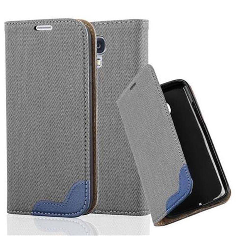 Cadorabo Hülle für Samsung Galaxy S4 Schutzhülle in Grau Cover Handyhülle Tasche Case Etui Standfunktion