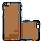 Cadorabo Hülle für Apple iPhone 6 / 6S Schutz Hülle in Braun Hard Case Etui Holz Optik Handyhülle