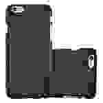 Cadorabo Hülle für Apple iPhone 6 / 6S Schutz Hülle in Blau Hard Case Etui Holz Optik Handyhülle