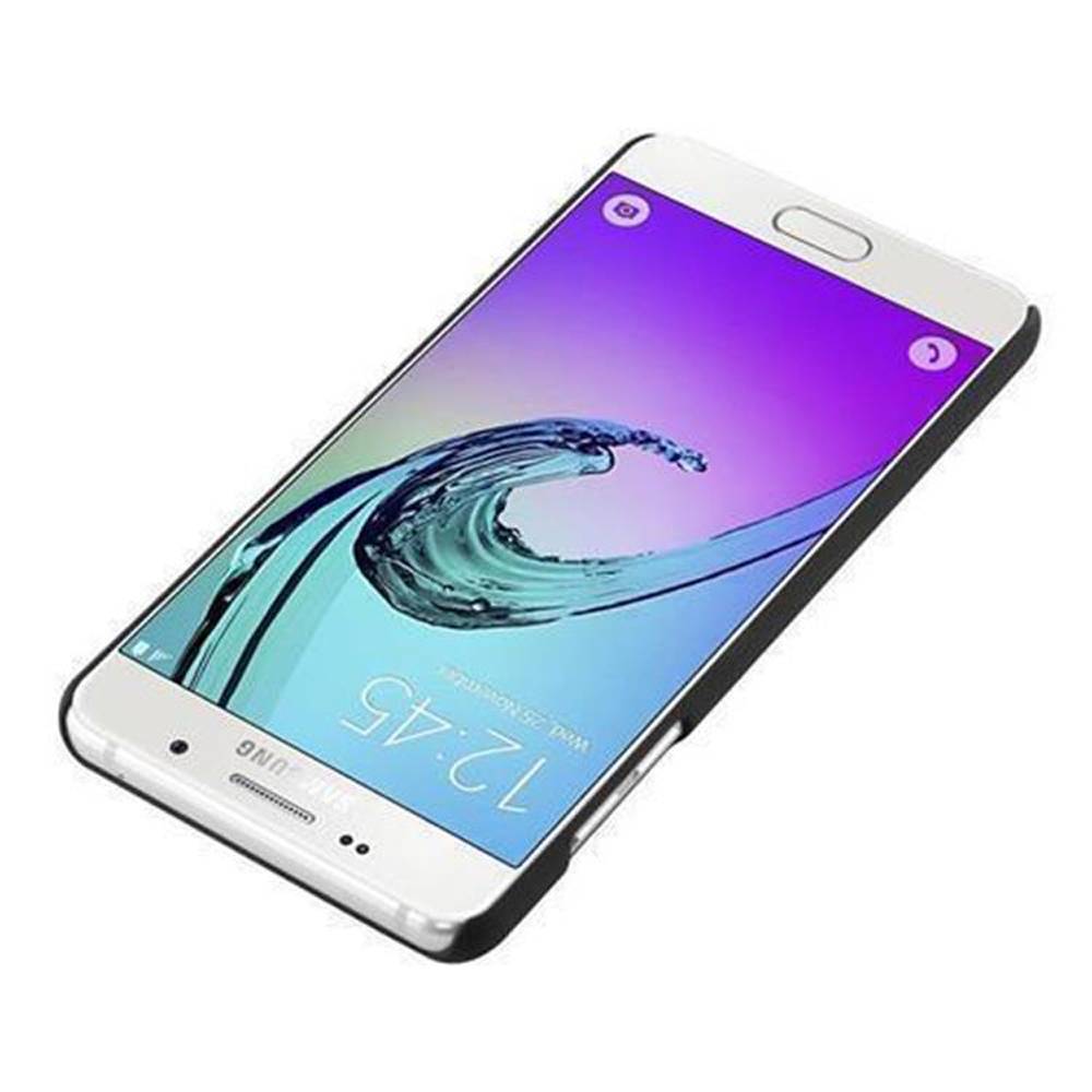 Cadorabo Hülle für Samsung Galaxy A3 2016 Schutz Hülle in Blau Hard Case Etui Holz Optik Handyhülle