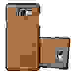 Cadorabo Hülle für Samsung Galaxy A5 2016 Schutz Hülle in Braun Hard Case Etui Holz Optik Handyhülle