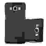 Cadorabo Hülle für Samsung Galaxy J5 2016 Schutz Hülle in Schwarz Hard Case Etui Holz Optik Handyhülle