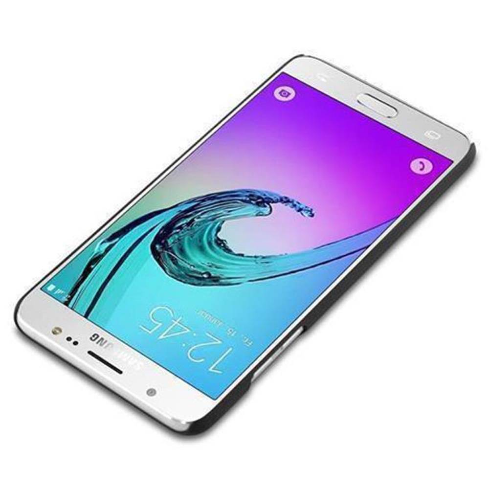 Cadorabo Hülle für Samsung Galaxy J5 2016 Schutz Hülle in Braun Hard Case Etui Holz Optik Handyhülle