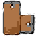 Cadorabo Hülle für Samsung Galaxy S4 Schutz Hülle in Braun Hard Case Etui Holz Optik Handyhülle