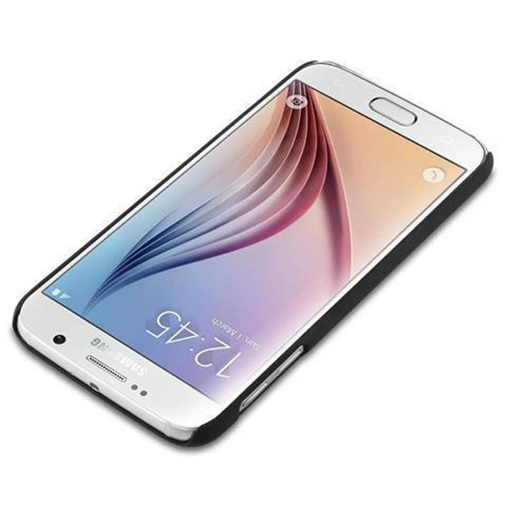 Cadorabo Hülle für Samsung Galaxy S6 Schutz Hülle in Braun Hard Case Etui Holz Optik Handyhülle