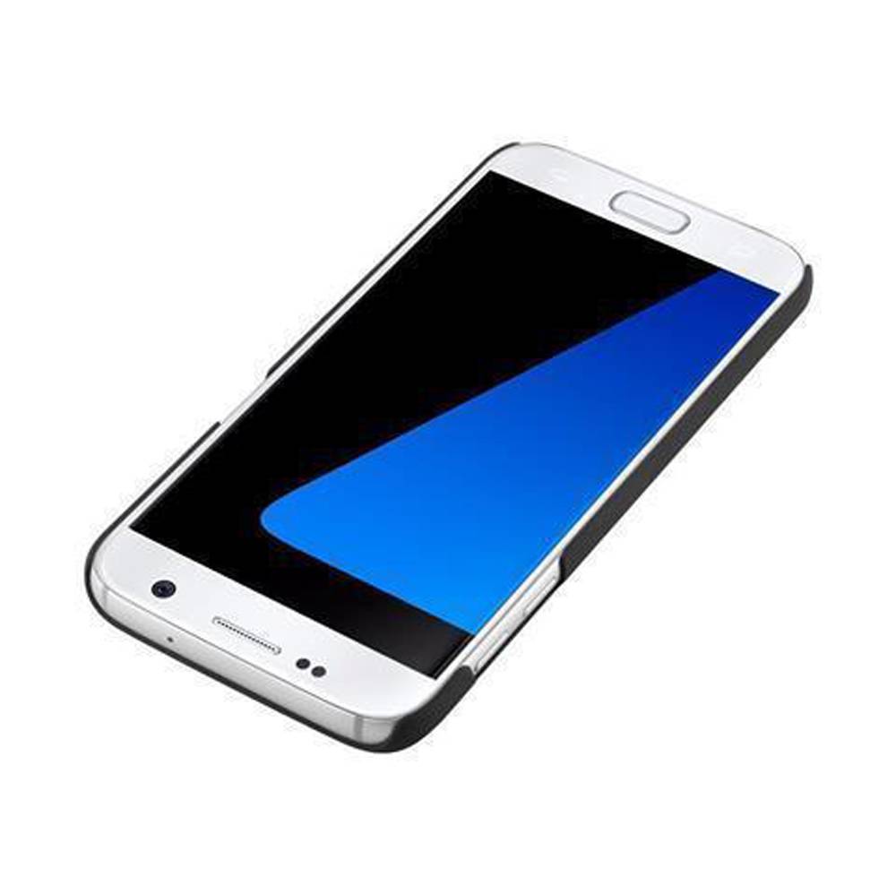 Cadorabo Hülle für Samsung Galaxy S7 Schutz Hülle in Braun Hard Case Etui Holz Optik Handyhülle