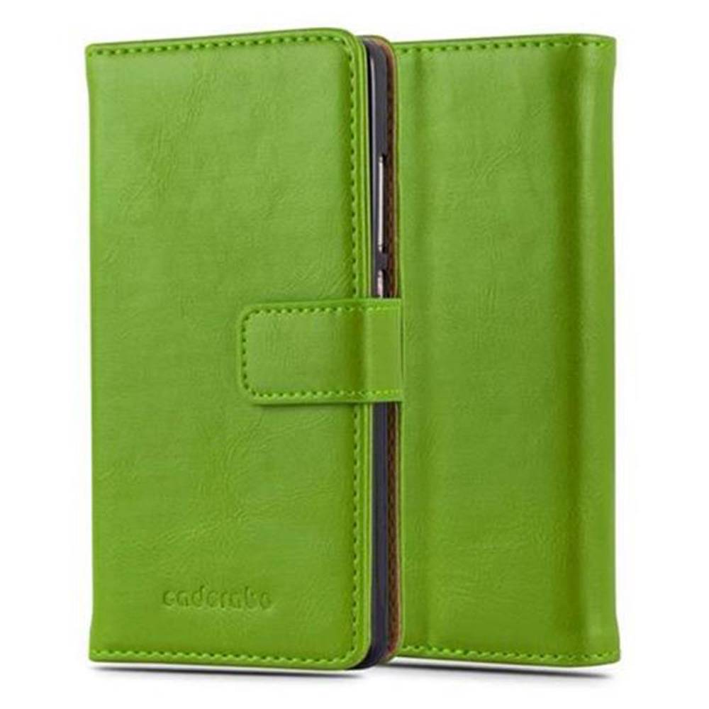 Cadorabo Hülle für Huawei P8 LITE 2015 Schutzhülle in Grün Handyhülle Book Tasche Case Etui Luxury