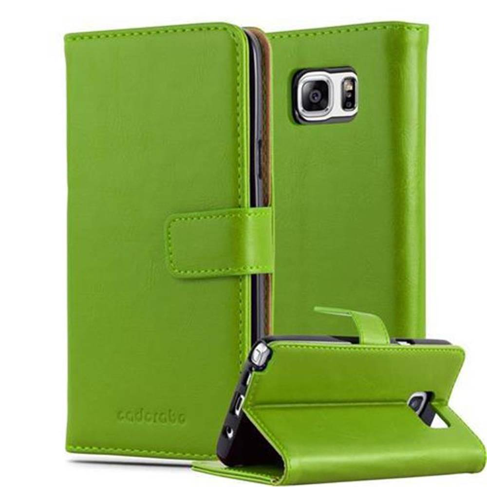 Cadorabo Hülle für Samsung Galaxy NOTE 5 Schutzhülle in Grün Handyhülle Book Tasche Case Etui Luxury