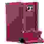 Cadorabo Hülle für Samsung Galaxy NOTE 5 Schutzhülle in Rot Handyhülle Book Tasche Case Etui Luxury