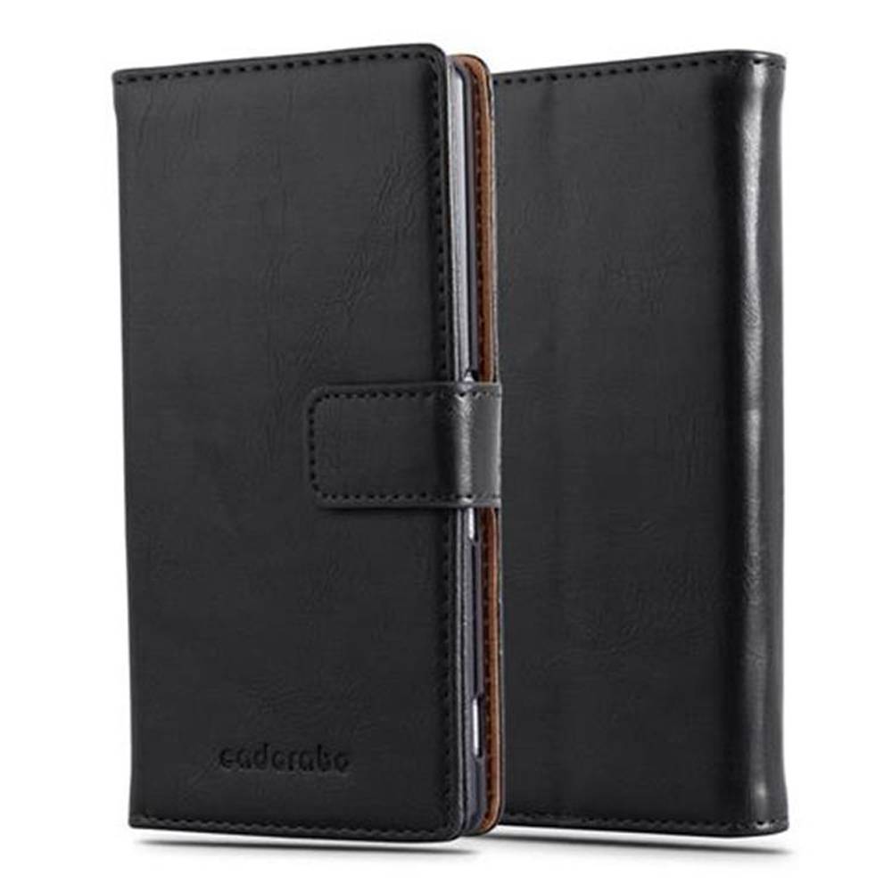 Cadorabo Hülle für Sony Xperia Z3 PLUS / Z4 Schutzhülle in Schwarz Handyhülle Book Tasche Case Etui Luxury