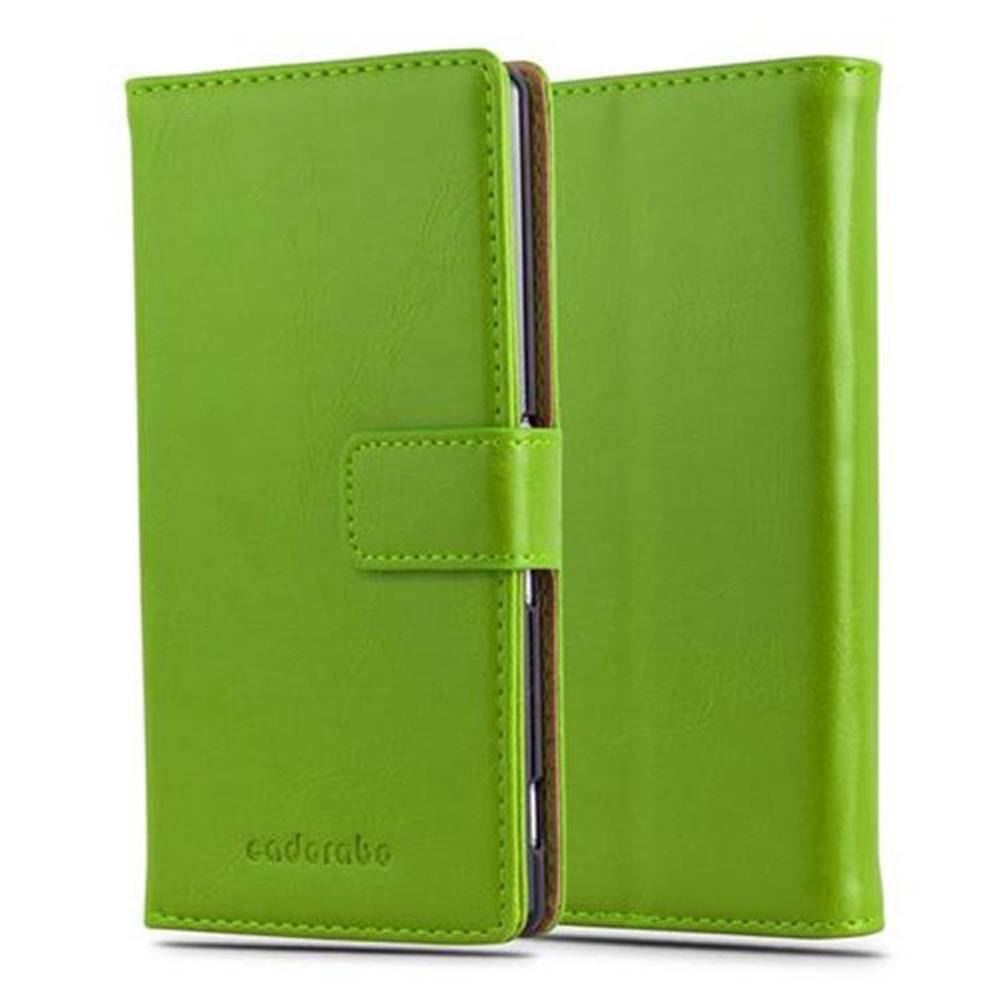 Cadorabo Hülle für Sony Xperia Z3 PLUS / Z4 Schutzhülle in Grün Handyhülle Book Tasche Case Etui Luxury